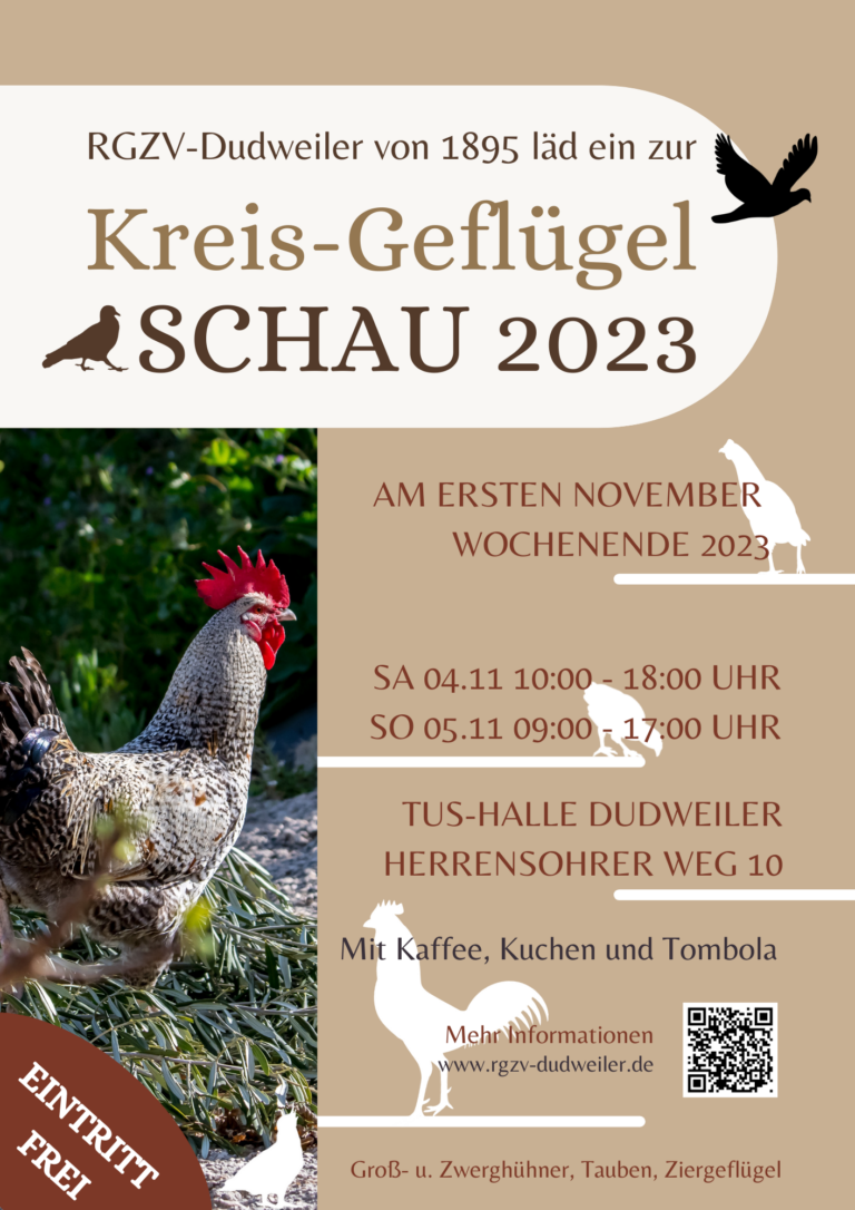 PNG des Plakat zur Kreis-Geflügel Schau 2023